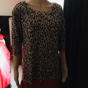 Animal Print Forever 21 Scoop Sweater 3X